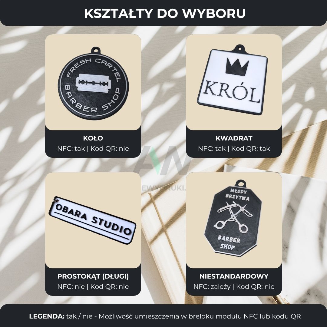 Breloki 3D z logo Twojego salonu (zestawy) - obrazek 3